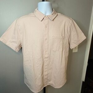 VRST Dust pink men's short‎ sleeve button up shirt